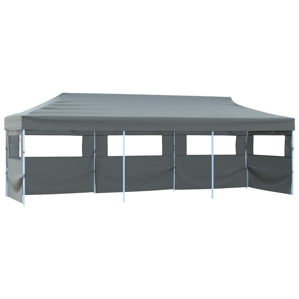 Tenda para festas pop-up dobrável c/ 5 paredes 870x291x315 cm antracite