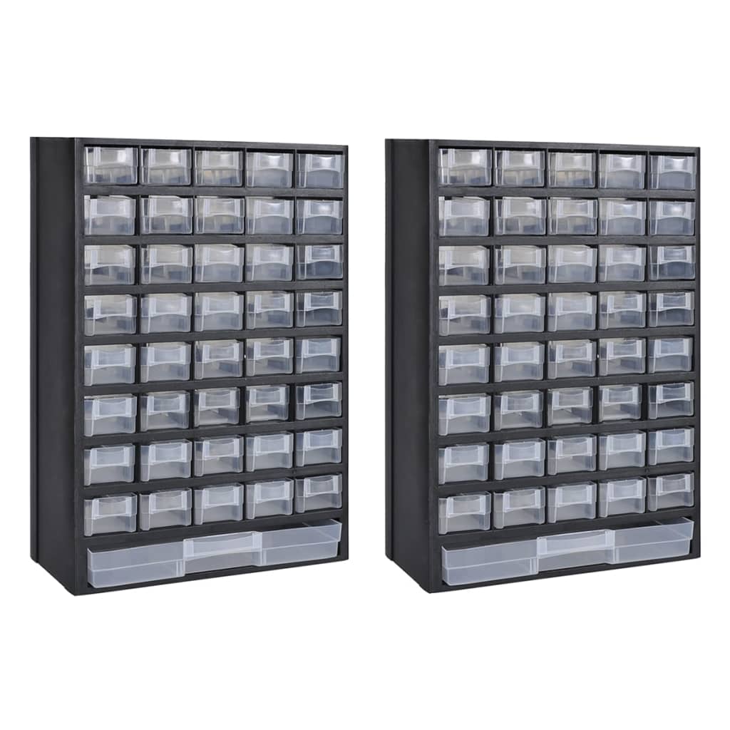 Caixa para arrumação ferramentas c/ 41 gavetas 2 pcs plástico
