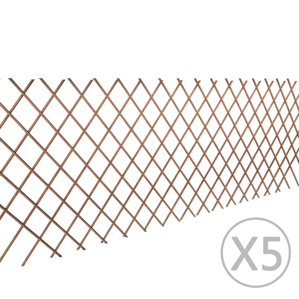 Cerca em treliça salgueiro 5 pcs 180x90 cm