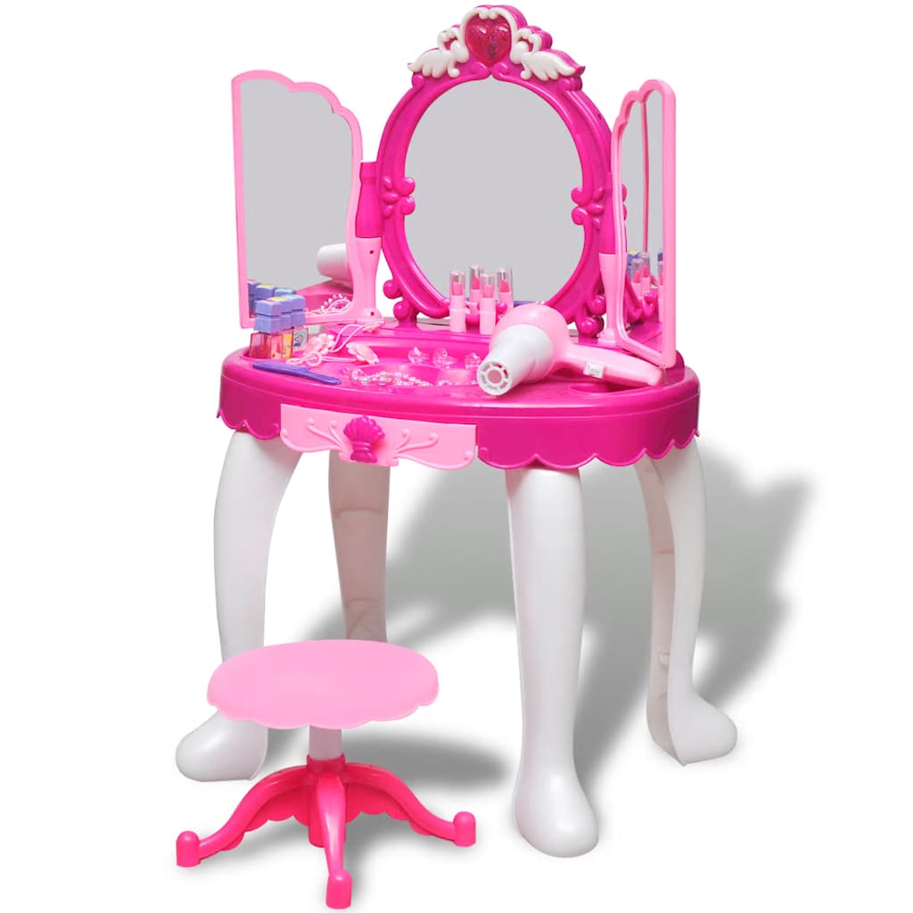 Toucador brinquedo com 3 espelhos e luz/som