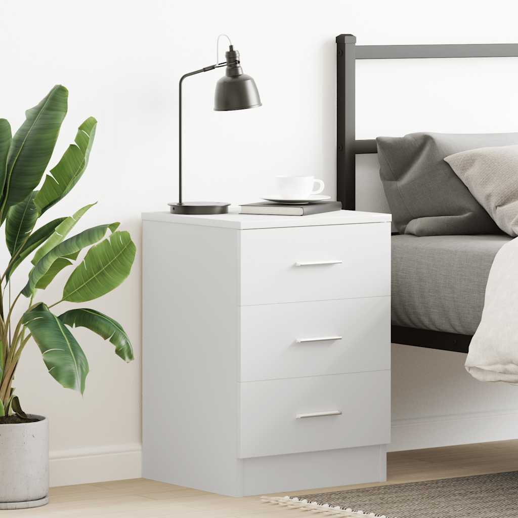 Mesa de cabeceira 38x35x56 cm derivados de madeira branco