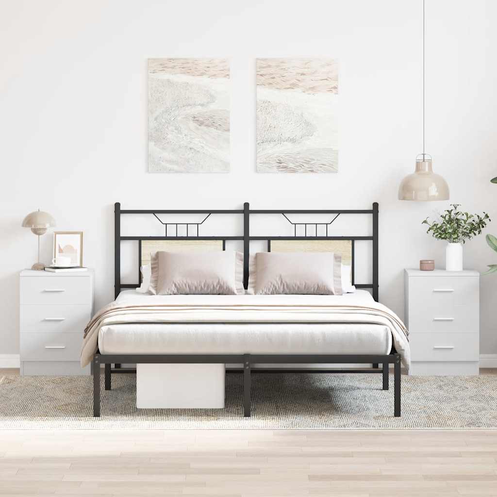 Mesas de cabeceira 2 pcs derivados de madeira branco