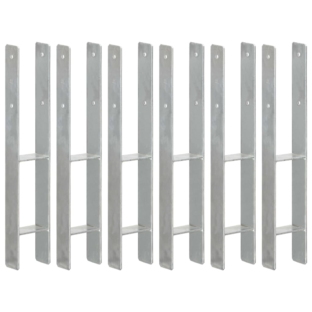 Âncoras de vedação 6 pcs 9x6x60 cm aço galvanizado prateado