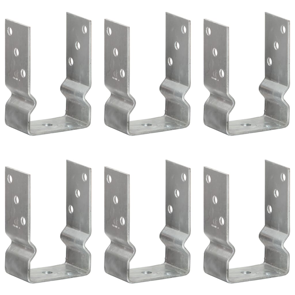 Âncoras de vedação 6 pcs 9x6x15 cm aço galvanizado prateado