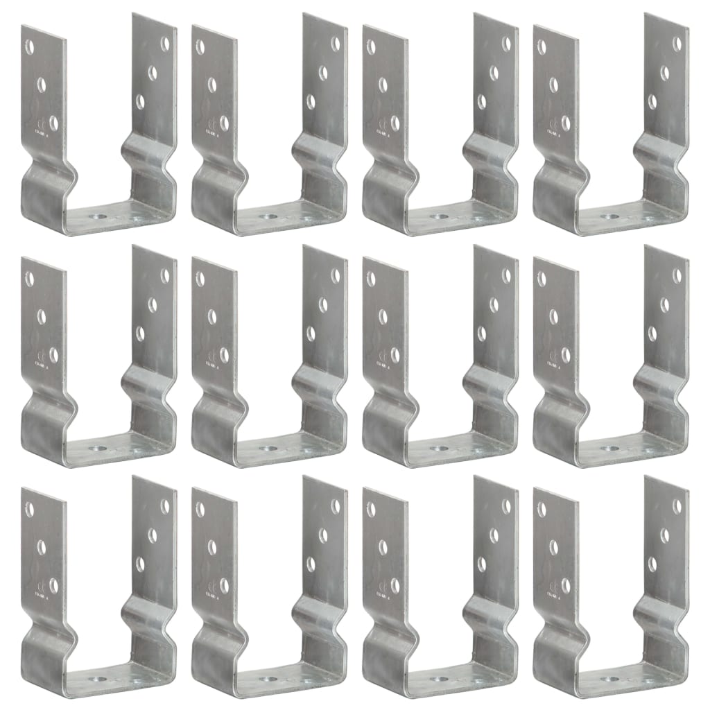 Âncoras de vedação 12 pcs 9x6x15 cm aço galvanizado prateado