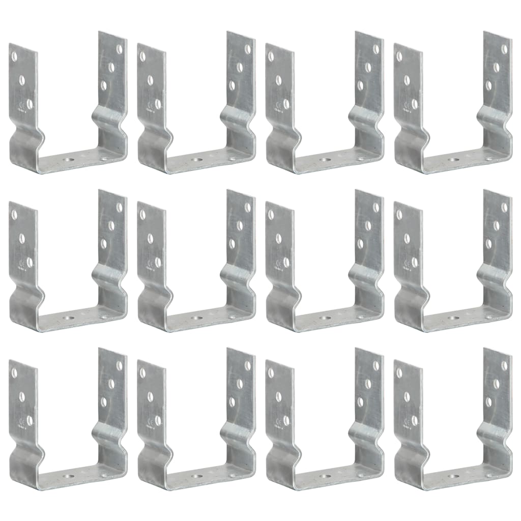 Âncoras de vedação 12 pcs 12x6x15 cm aço galvanizado prateado