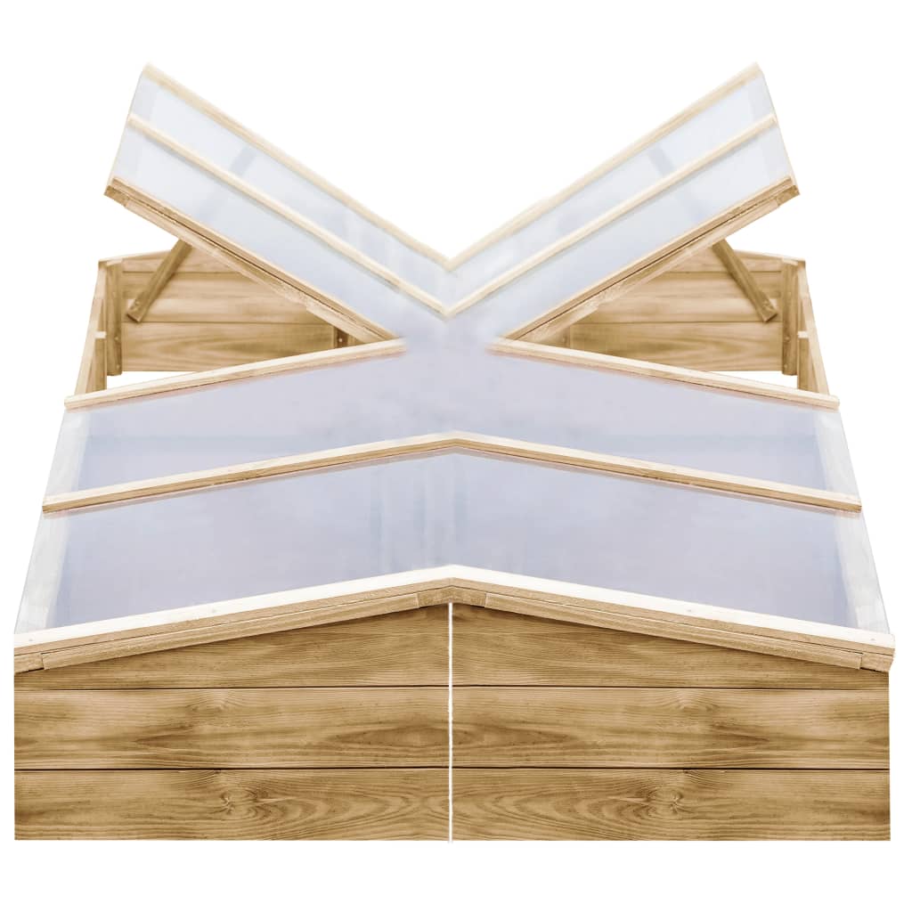 Estufas 2 pcs 200x50x35 cm madeira de pinho impregnada