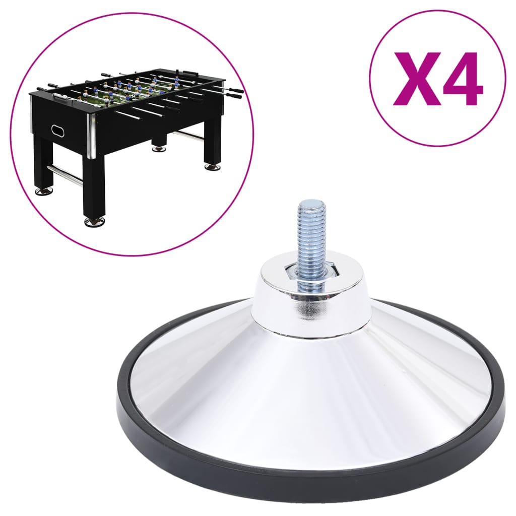 Pé de suporte para mesa de matraquilhos 4 pcs cromado M10