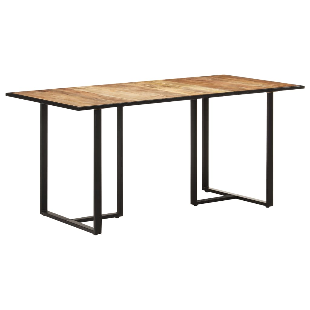 Mesa de jantar 160 cm madeira de mangueira áspera