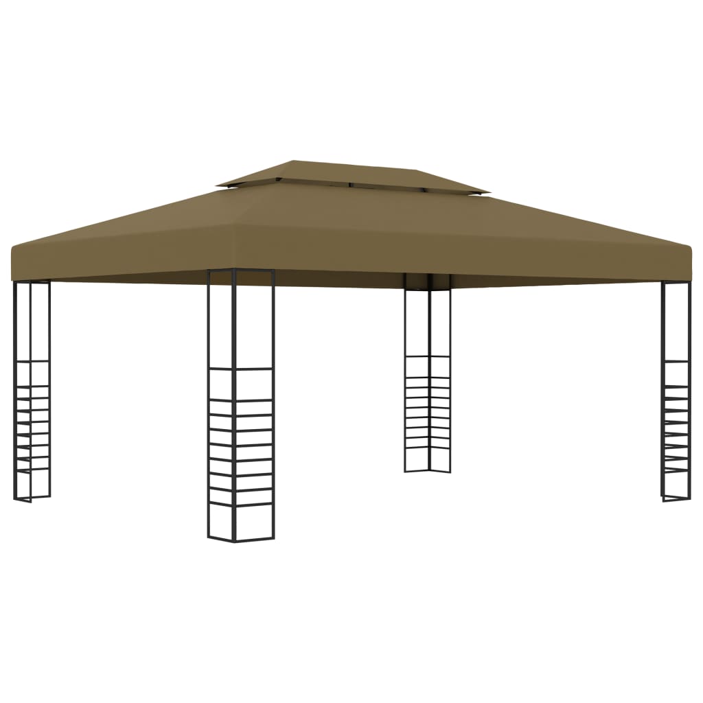 Gazebo 3x4 m 180 g/m² cinza-acastanhado