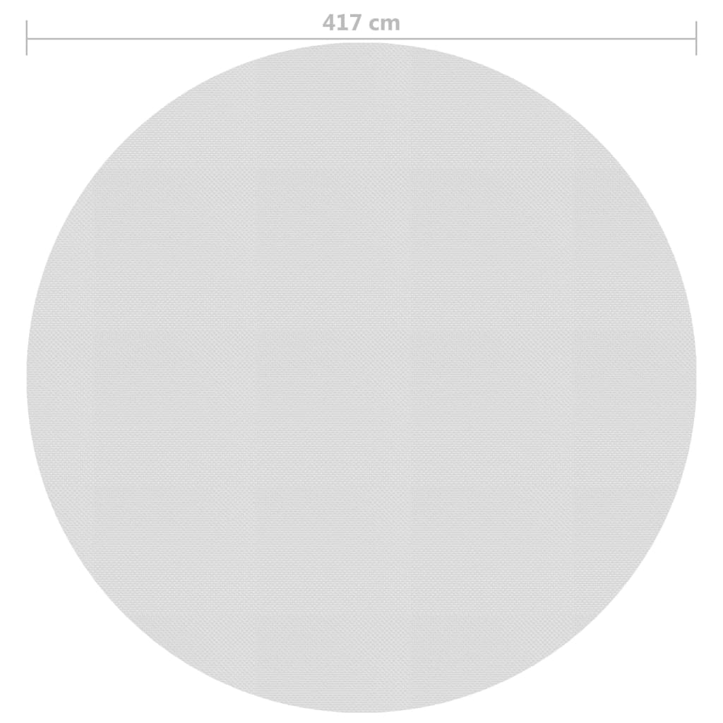Película p/ piscina PE solar flutuante 417 cm cinzento