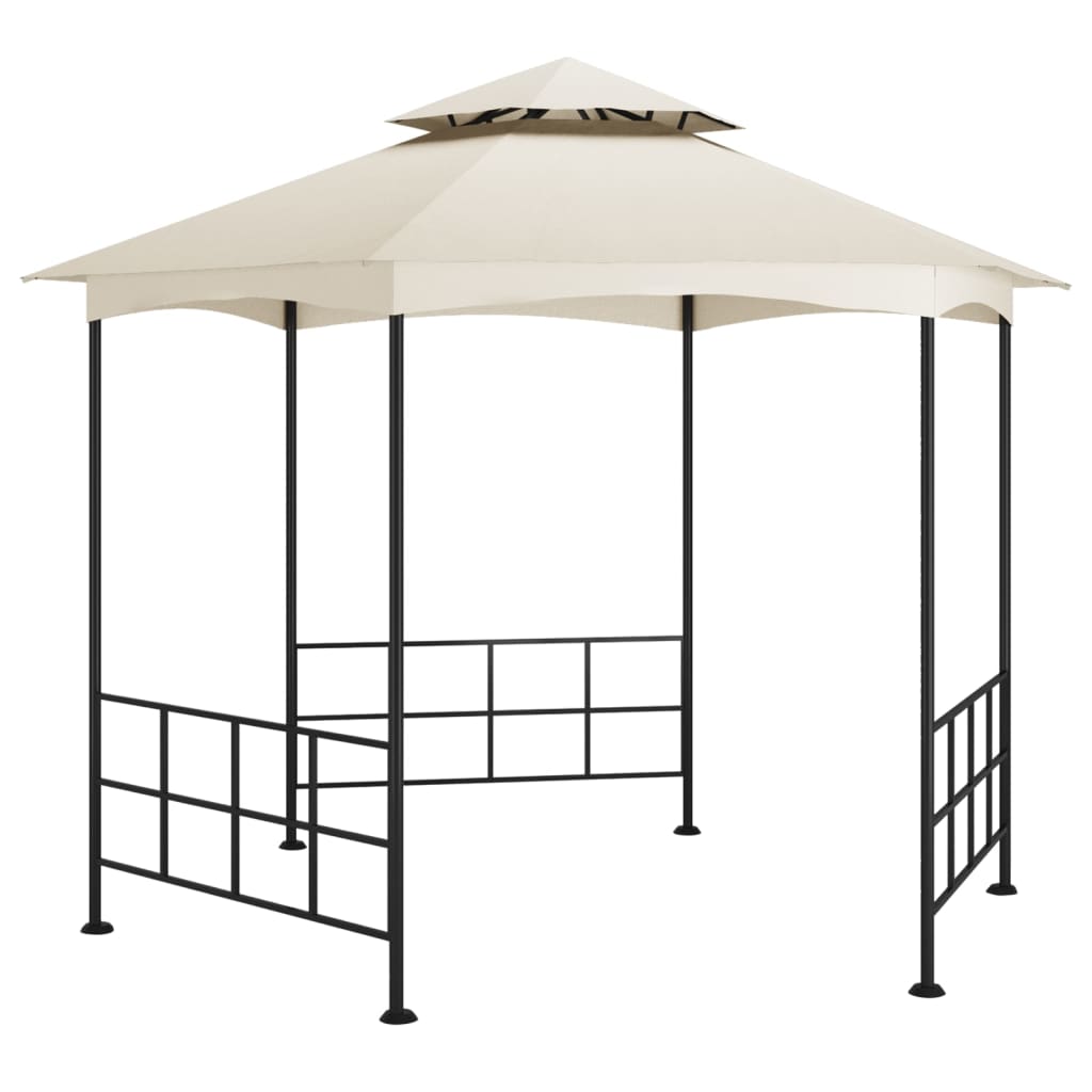 Gazebo com paredes laterais 3,1x2,7 m cor creme