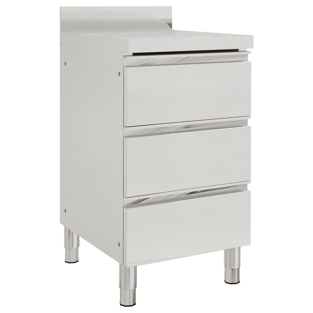 Armário de cozinha comercial com 3 gavetas 50x60x96 cm