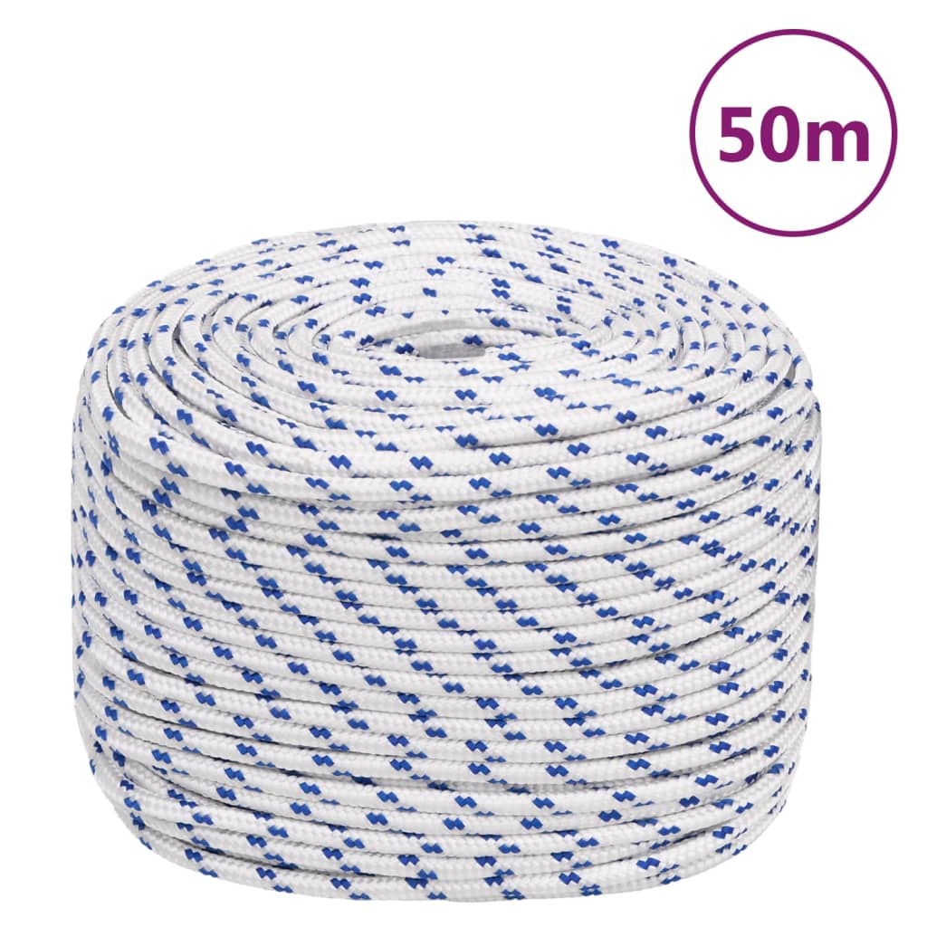 Corda de barco 8 mm 50 m polipropileno branco