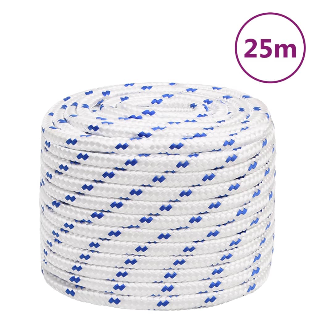 Corda de barco 16 mm 25 m polipropileno branco