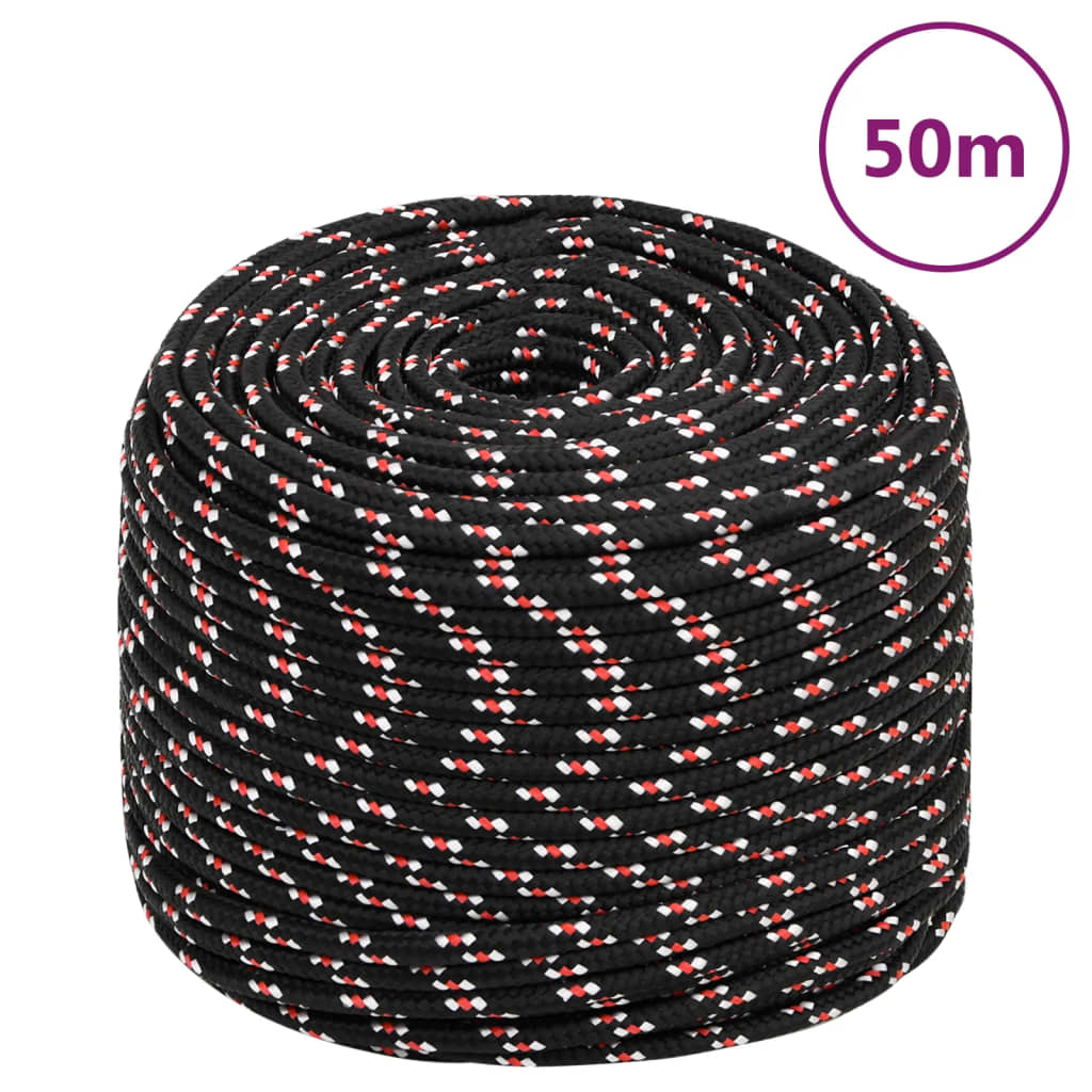 Corda de barco 8 mm 50 m polipropileno preto