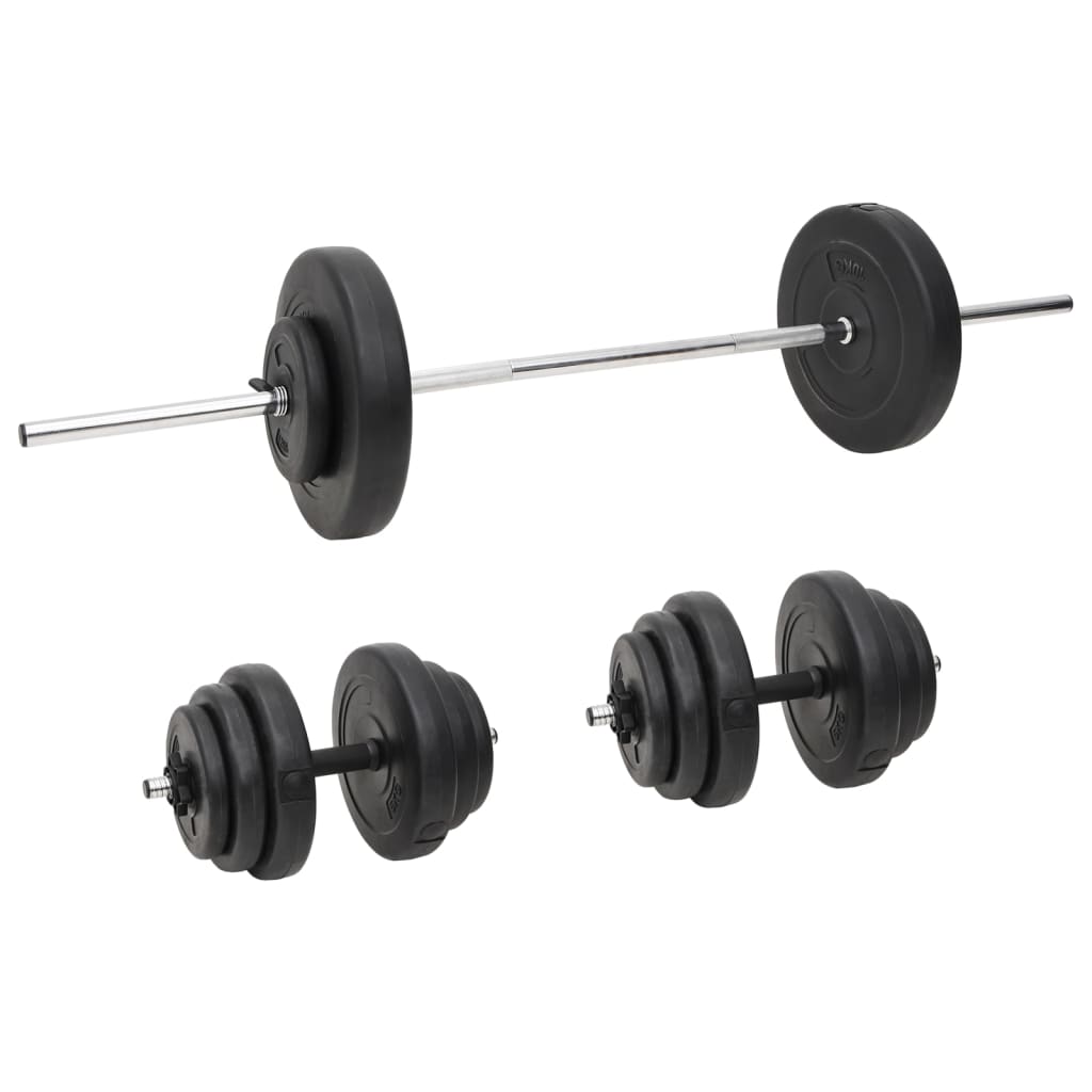 Barras e halteres com discos 60 Kg