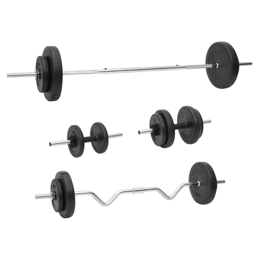 Barras e halteres com discos 60 Kg