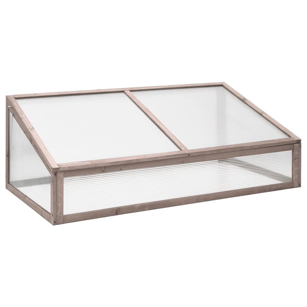 Estufa 110x58,5x39 cm madeira de abeto cinzento