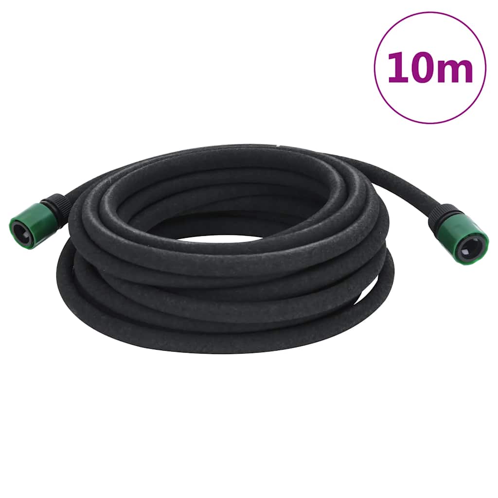 Mangueira para rega gota-a-gota de jardim 10 m borracha preto