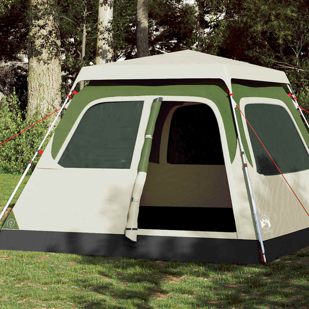 Tenda familiar cúpula para 6 pessoas libertação rápida verde