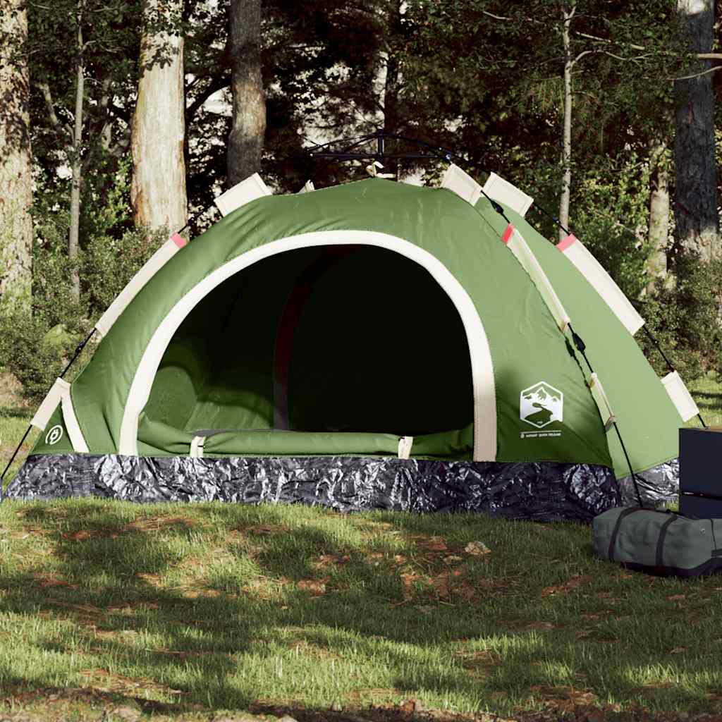 Tenda de campismo para 4 pessoas libertação rápida verde