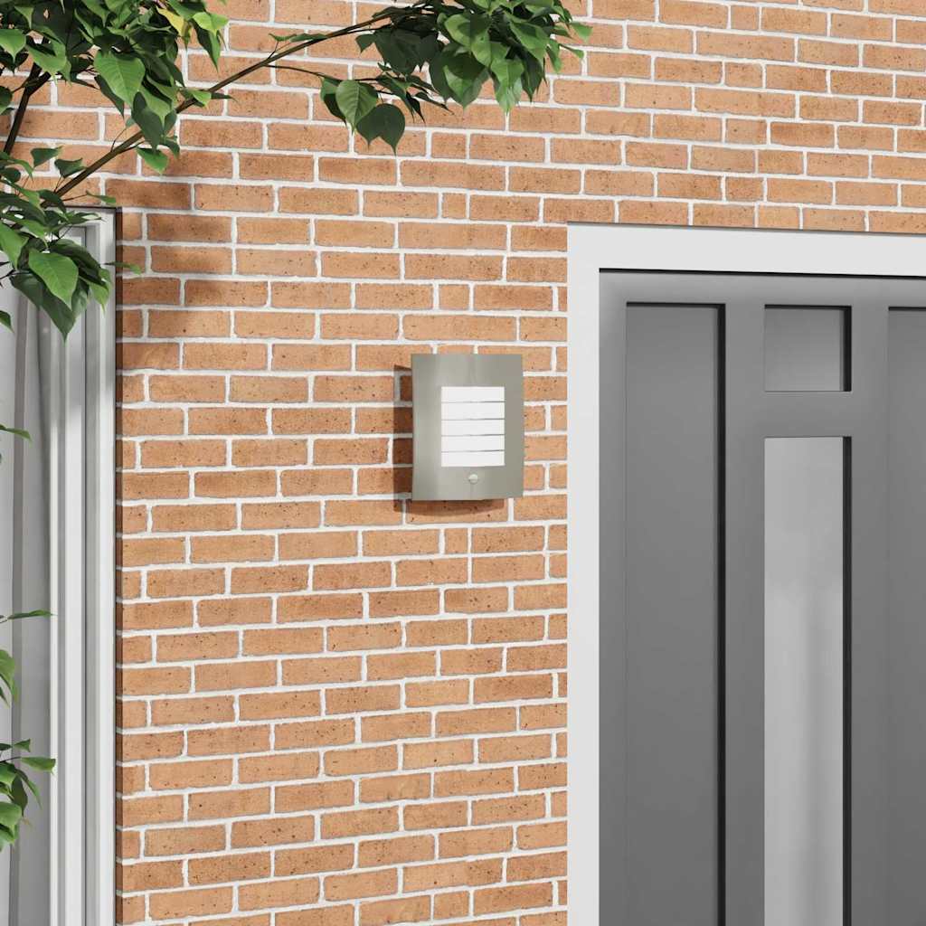 Candeeiro de parede exterior 2 pcs Prateado 23,5 x 10,5 x 26 cm