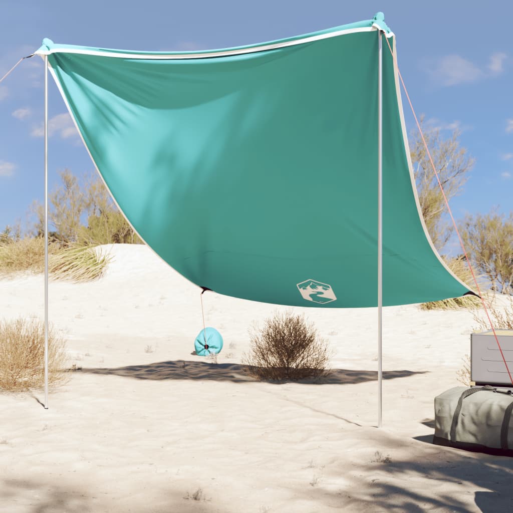 Toldo de praia com âncoras de areia 214x236 cm verde