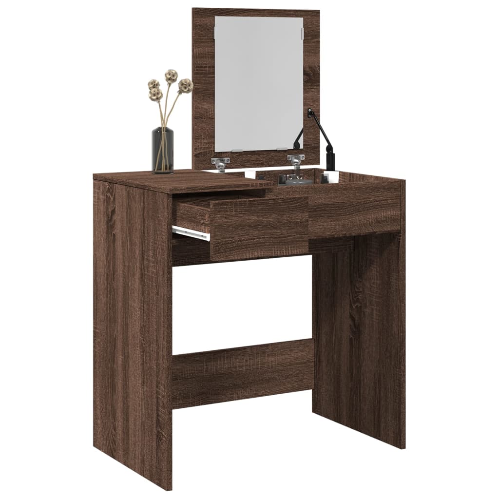 Toucador com espelho 73x46,5x120 cm cor carvalho castanho