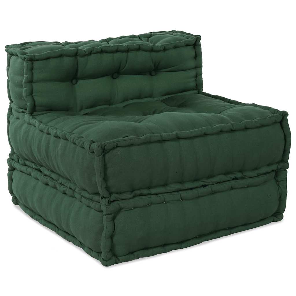 Pufe modular 70x70x54 cm tecido verde