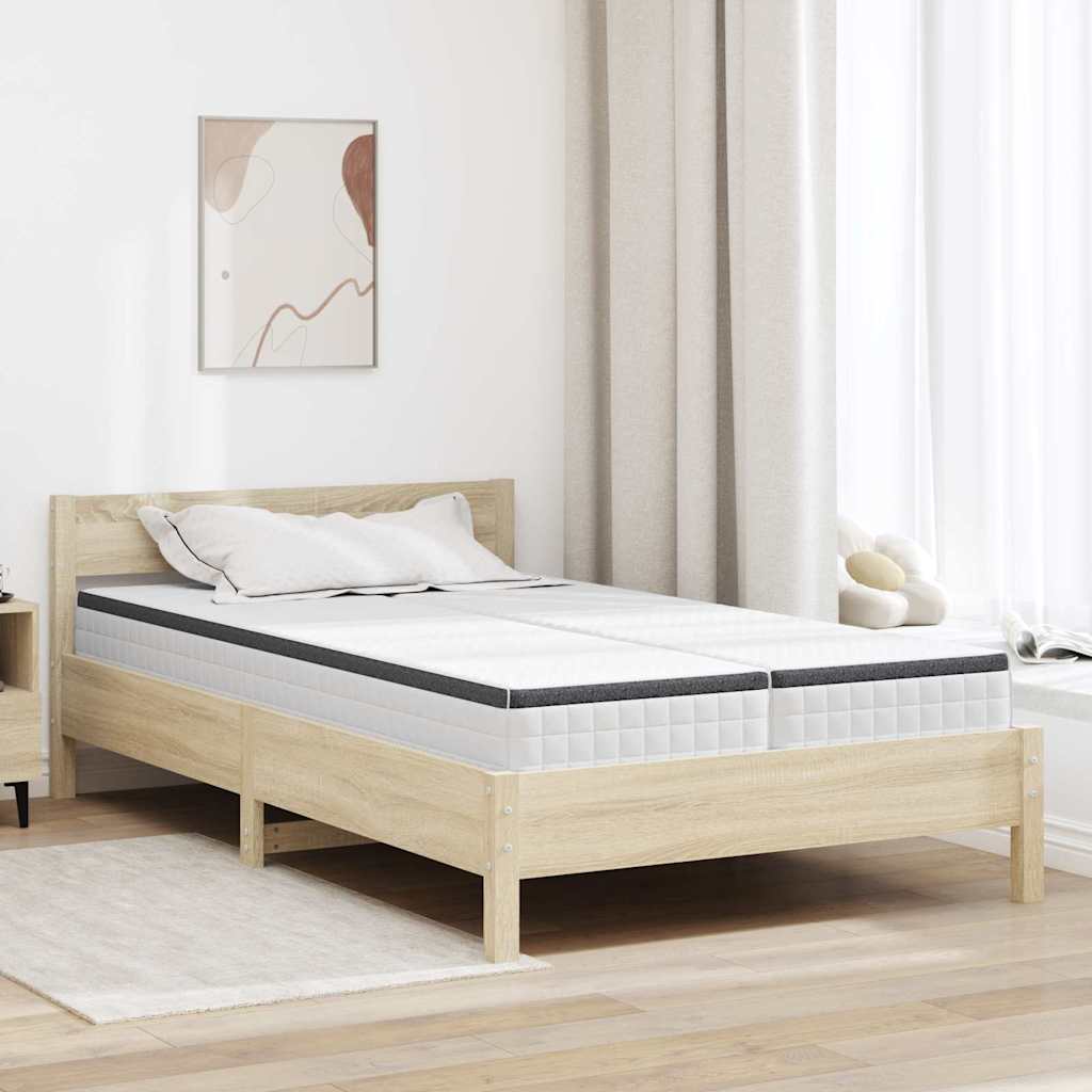 Colchão 2 pcs Branco, Cinza 60 x 200 cm Tecido Tricotado