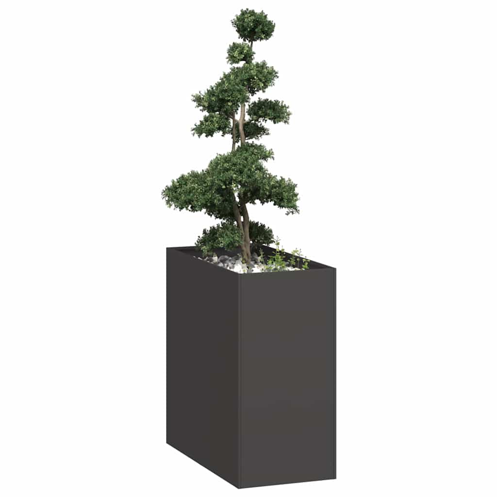 Vaso floreira 40x80x80 cm aço preto