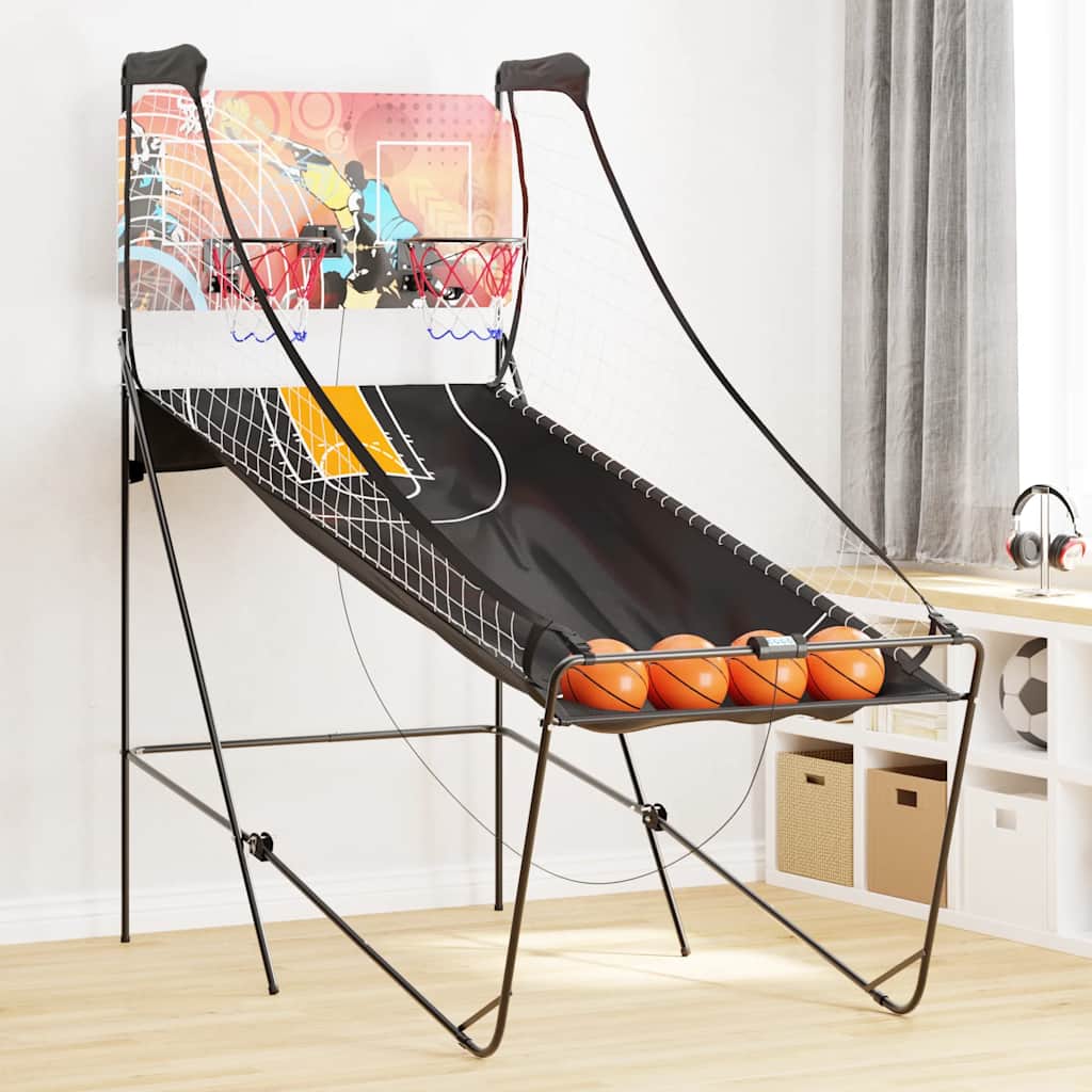 Máquina de fliperama de basquetebol c/ 4 bolas para 2 jogadores