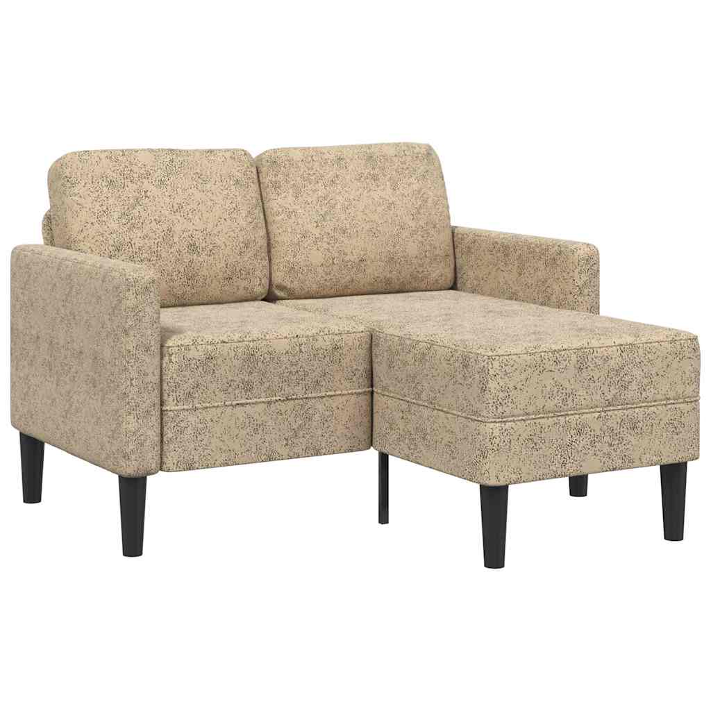 Sofá 2 lugares com Chaise em L 125 cm couro artificial