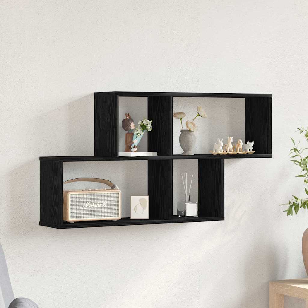 Prateleira de Parede Carvalho preto 76 x 15 x 53 cm