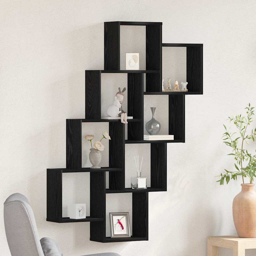 Prateleira de Parede Carvalho preto 90 x 15 x 119.5 cm