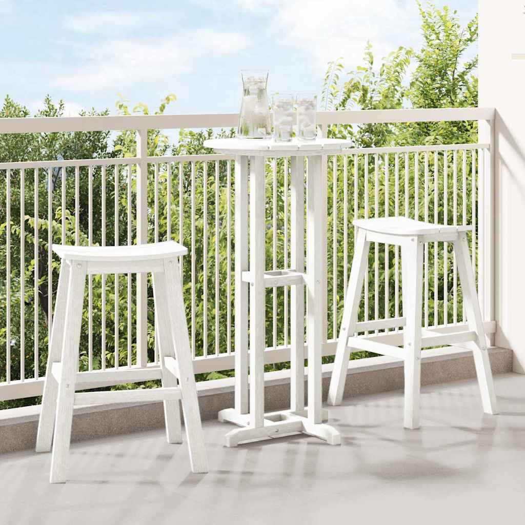 Banco de bar 2 pcs Branco 52 x 43 x 73.5cm Plástico