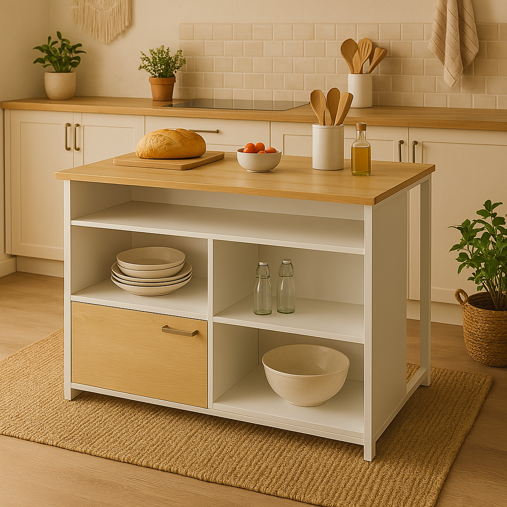 Mesa Alta Extensível com Lateral Dobrável Mesa de Bistró com Compartimentos de Armazenamento e 1 Porta para Cozinha Sala de Jantar 116x79,5x91 cm Branco