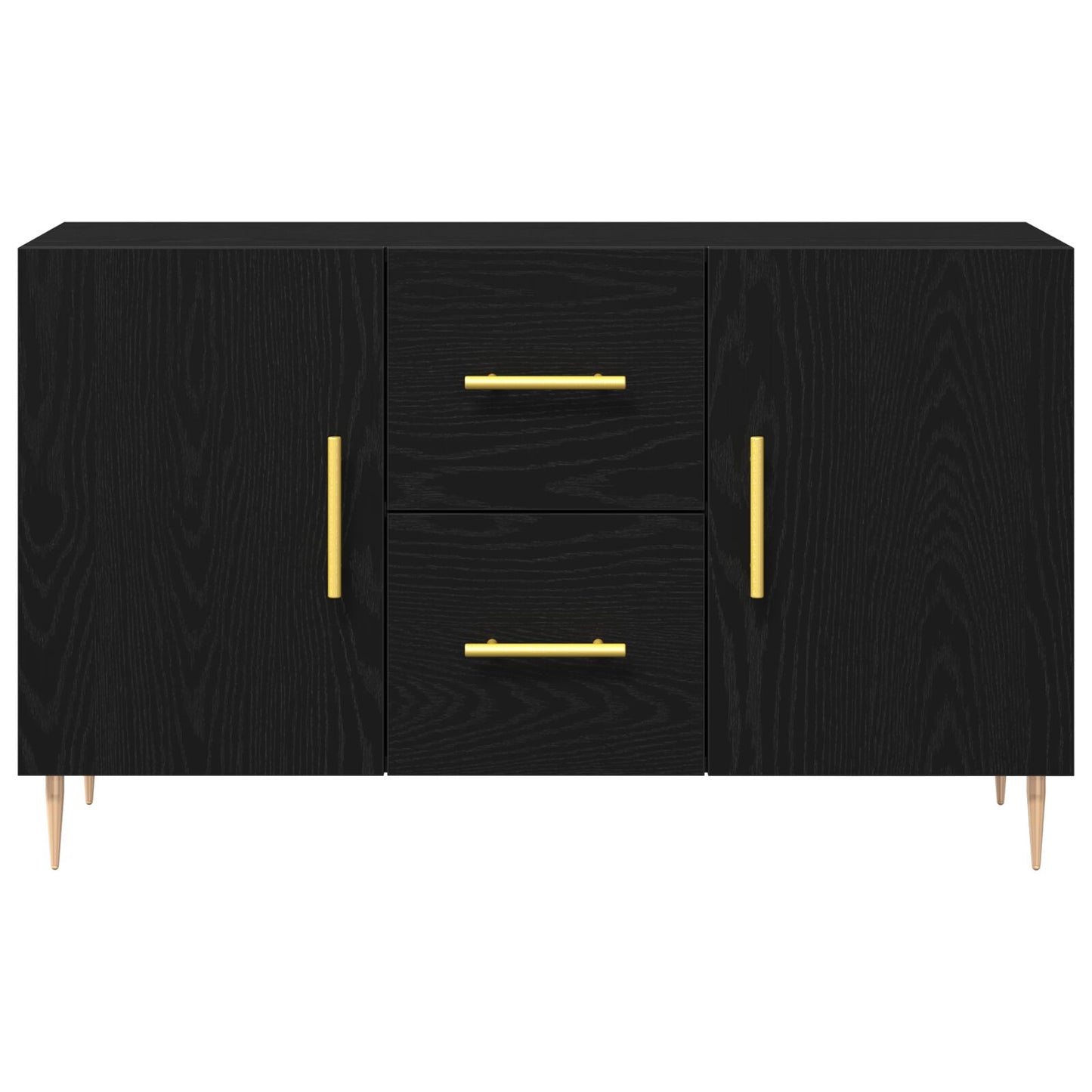 Buffet vidaXL Preto Carvalho 100x36x60 cm Madeira de Engenharia