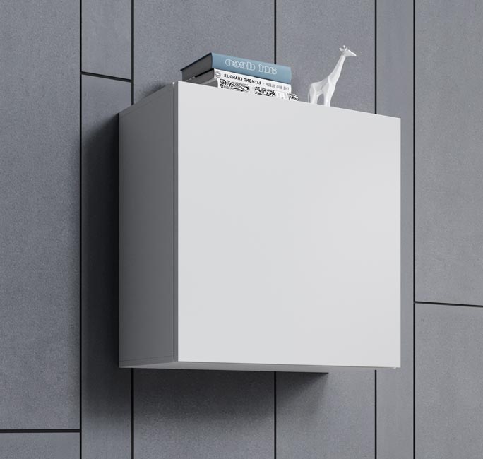 Armário Modular Sopo – 60x60 cm – Branco Alto Brilho – Suspenso com Porta Push-Click