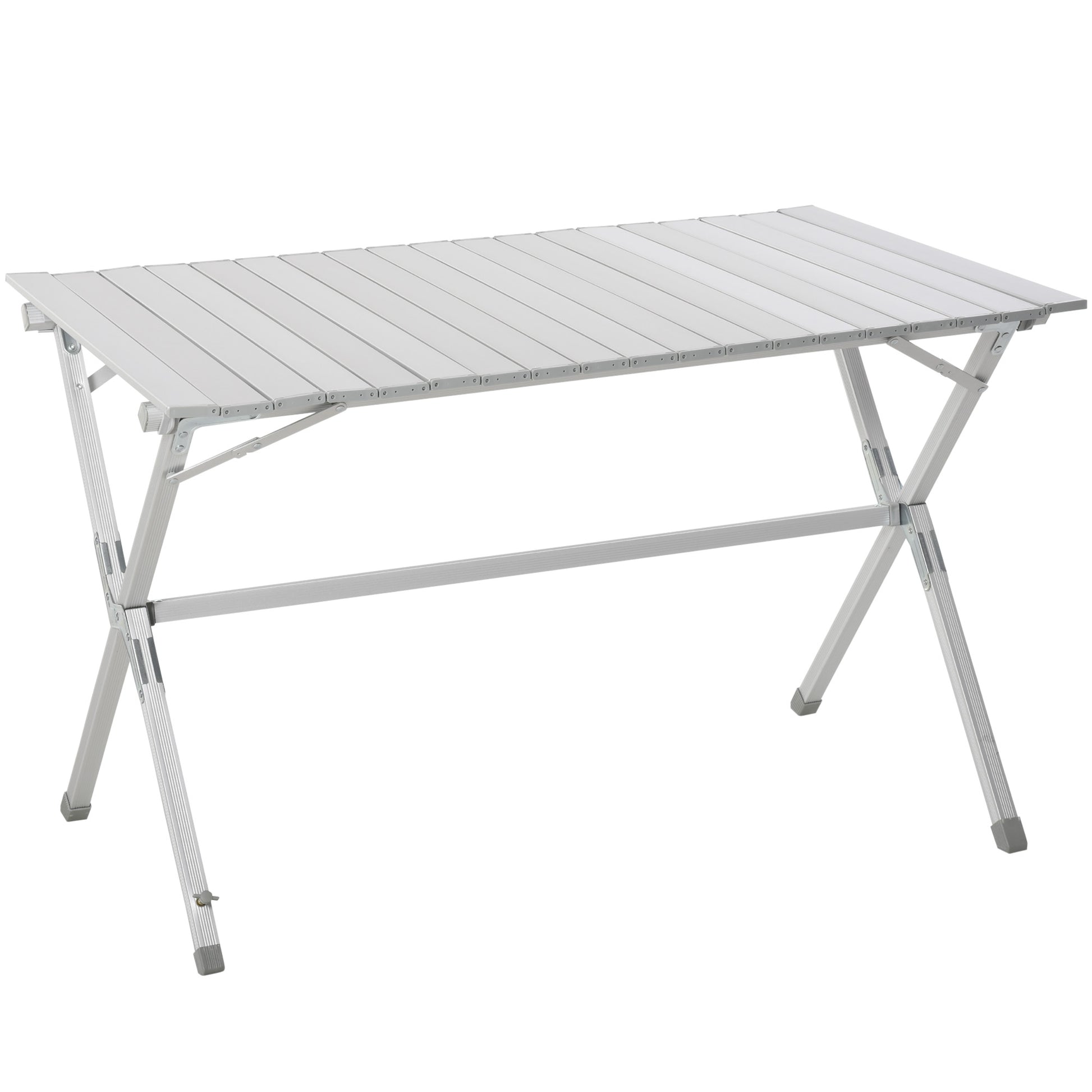 Mesa de Campismo Dobrável Mesa Dobrável para Piquenique com Bolsa de Transporte 111,5x70x69cm Prata