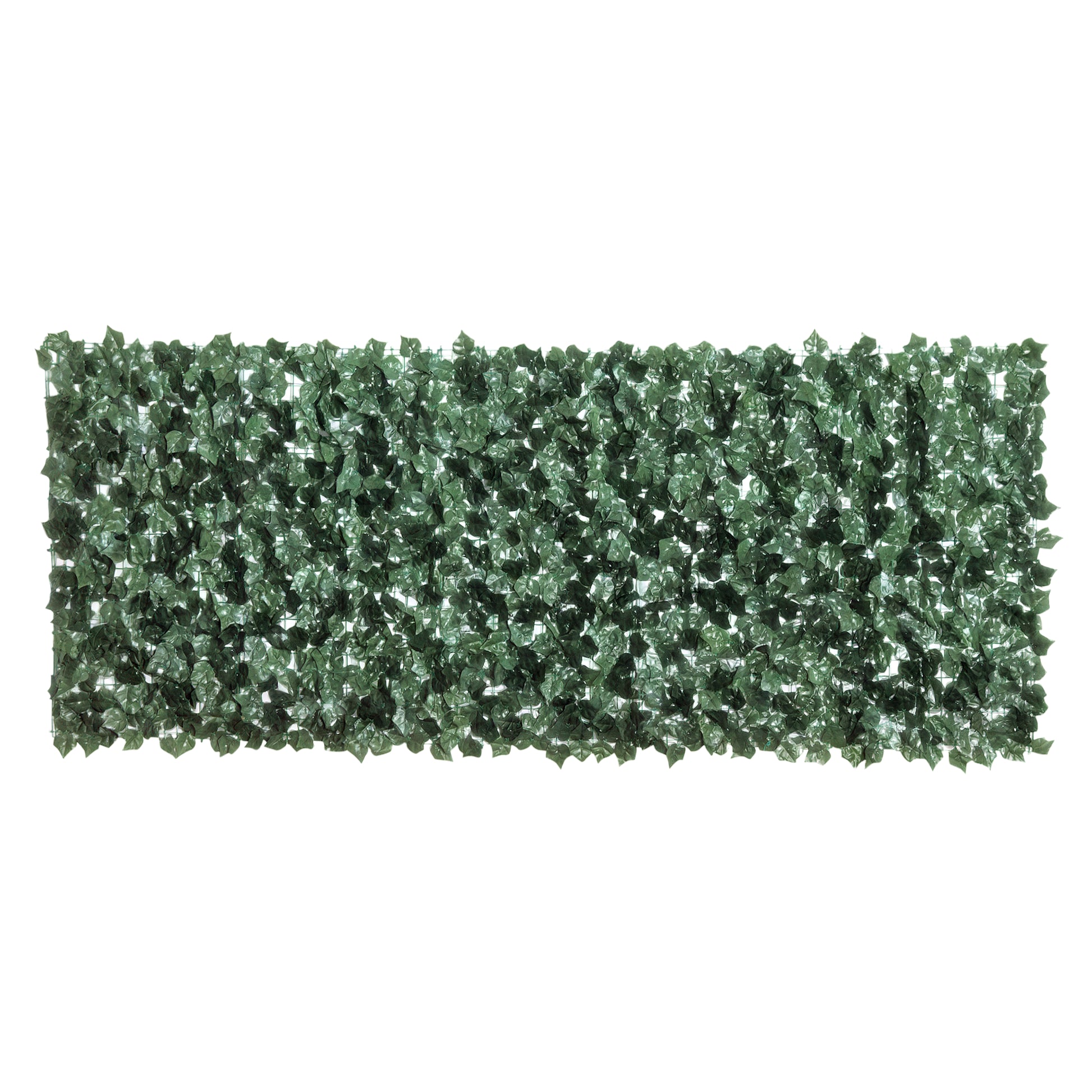 Vedação Artificial em Rolo 2,4x1 m Vedação de Privacidade para Balcão Jardim Exterior Planta Decorativa de Parede PE Verde