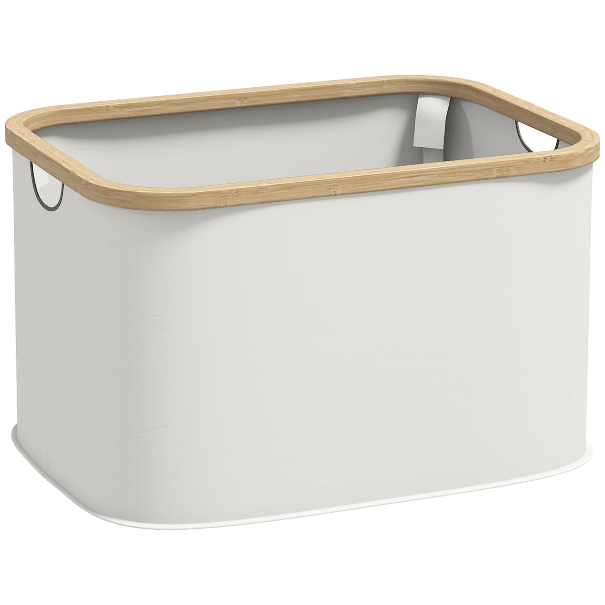 Cesto para Roupa Dobrável Cesto para Roupa Suja 36 L com Pega para Casa de Banho Dormitório Lavandaria 44,3x33,3x26,5 cm Creme