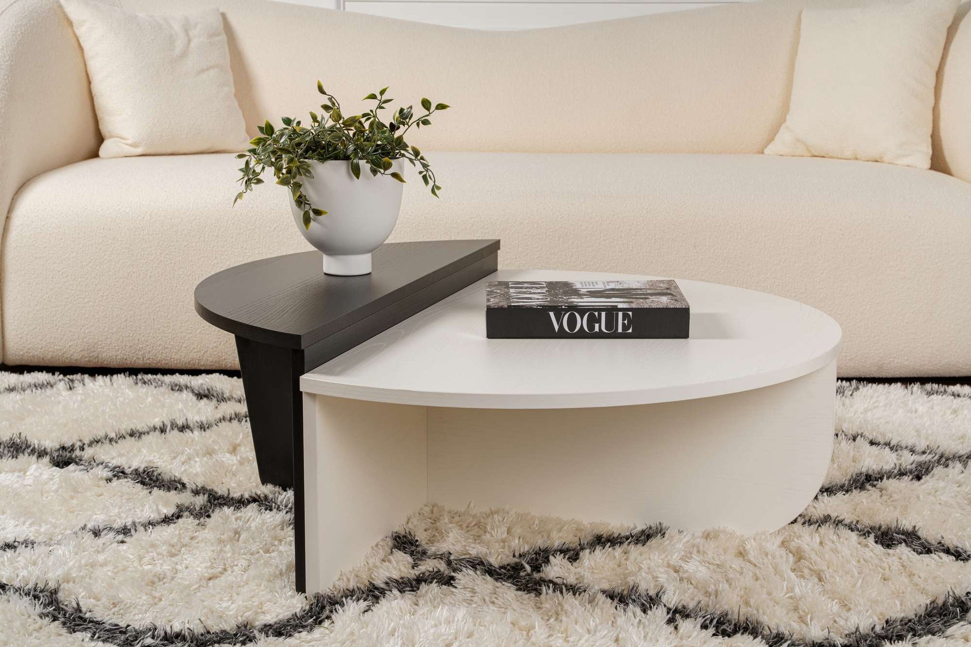 Mesa de Centro "Orion" – Preto, Conjunto Modular, 90x60x30 cm, Design Sofisticado - A minha loja