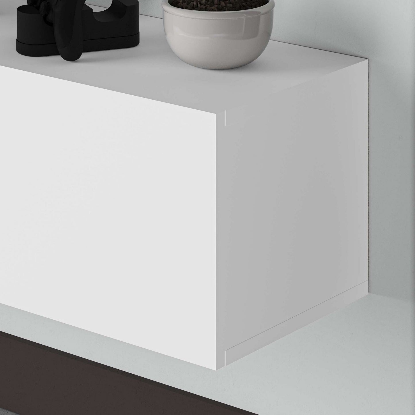 Móvel de TV "Maximus" de Parede – Branco – 180 x 30 x 30 cm – Design Moderno - A minha loja
