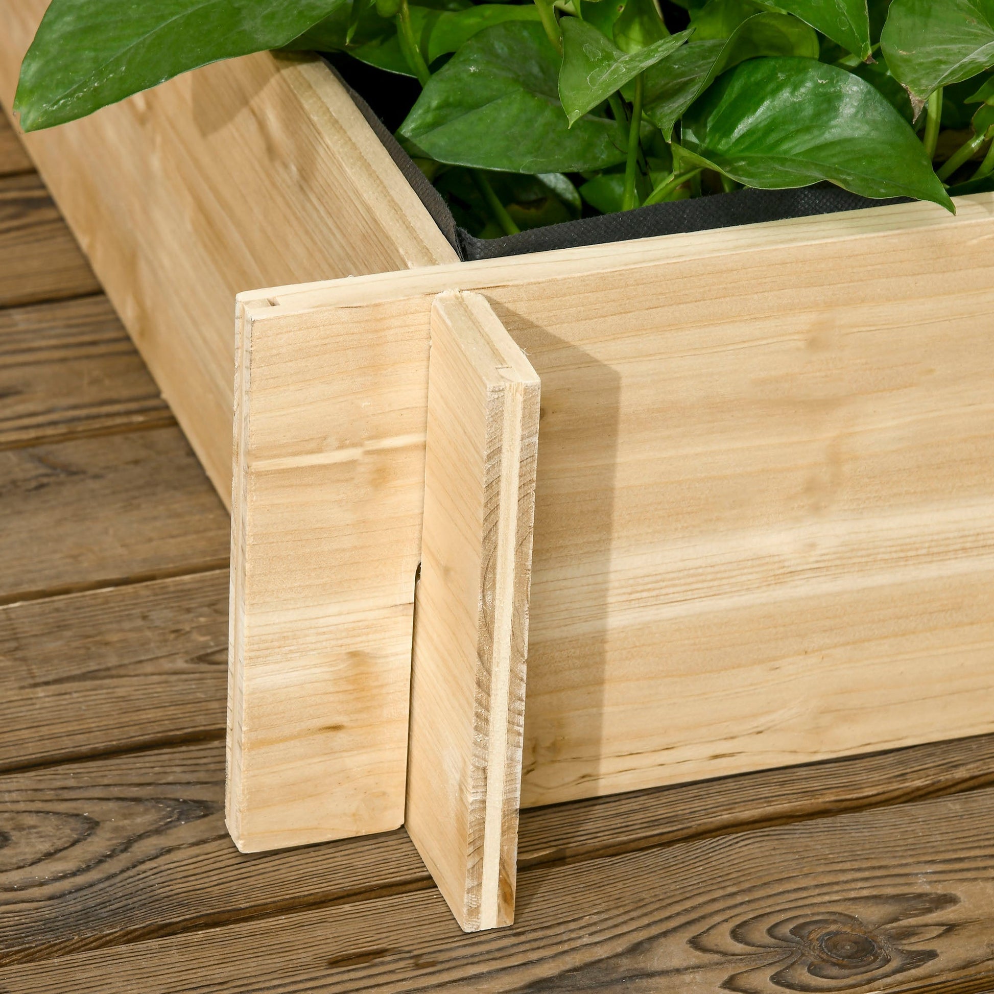 Outsunny Floreira de 3 Níveis com Treliça Hortal Vertical com Tecido não Tecido para Cultivos de Verduras Flores Ervas 95x95x110 cm Madeira - A minha loja