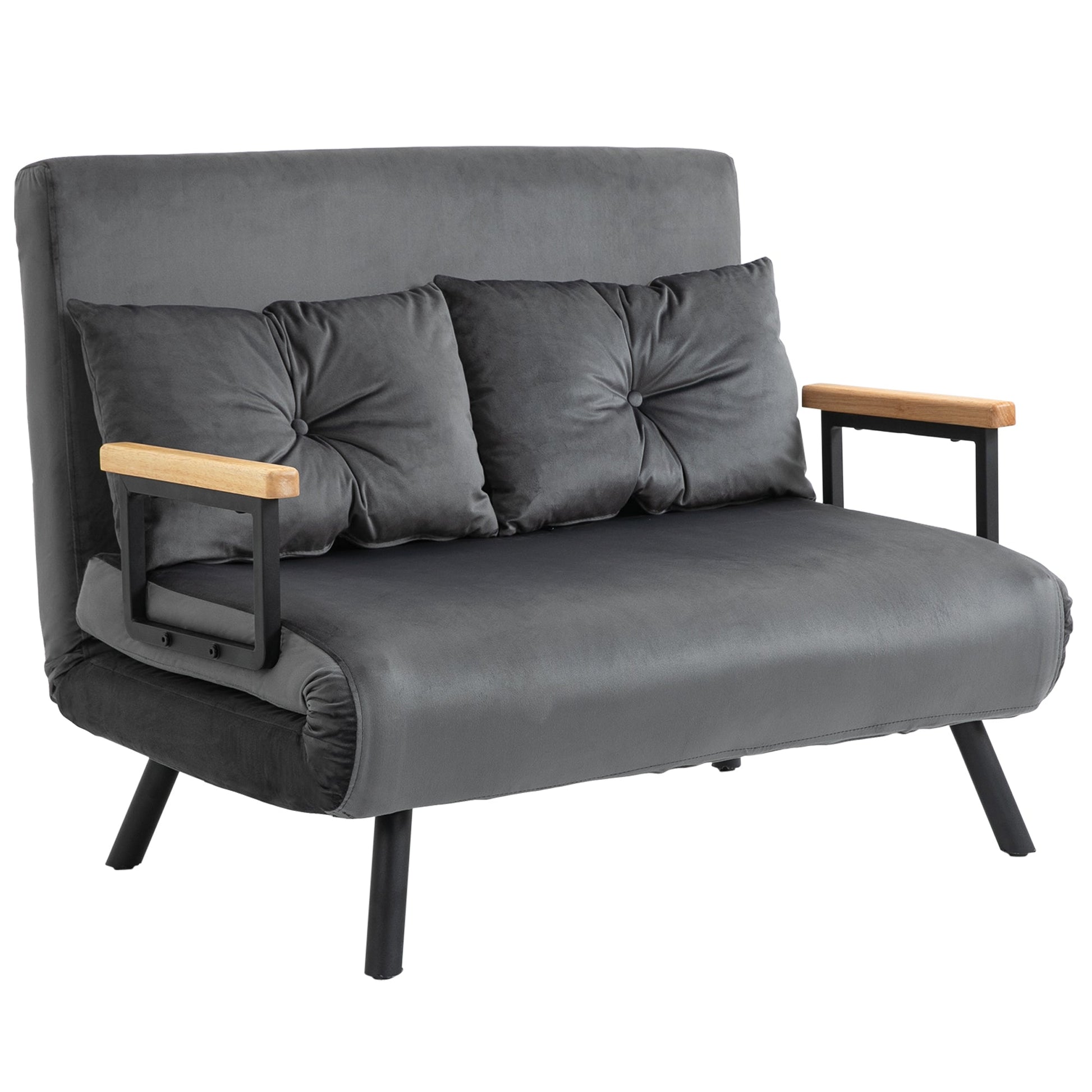 Sofá Cama "Luna" – 102x73x81 cm – Cinza - A minha loja