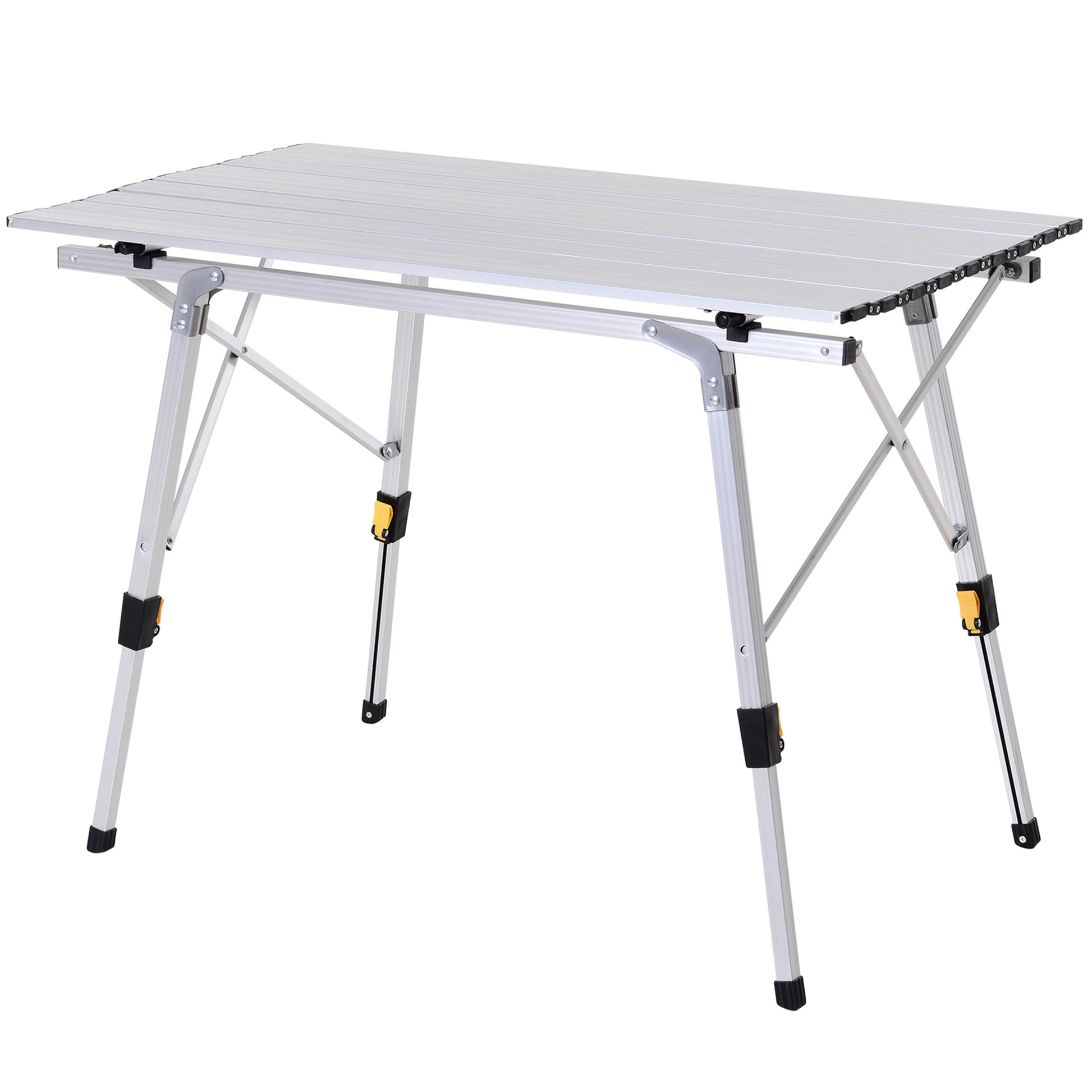 Mesa de piquenique dobrável Mesa de camping de alumínio Altura regulável 90x53x45 / 65 cm Carga 30Kg