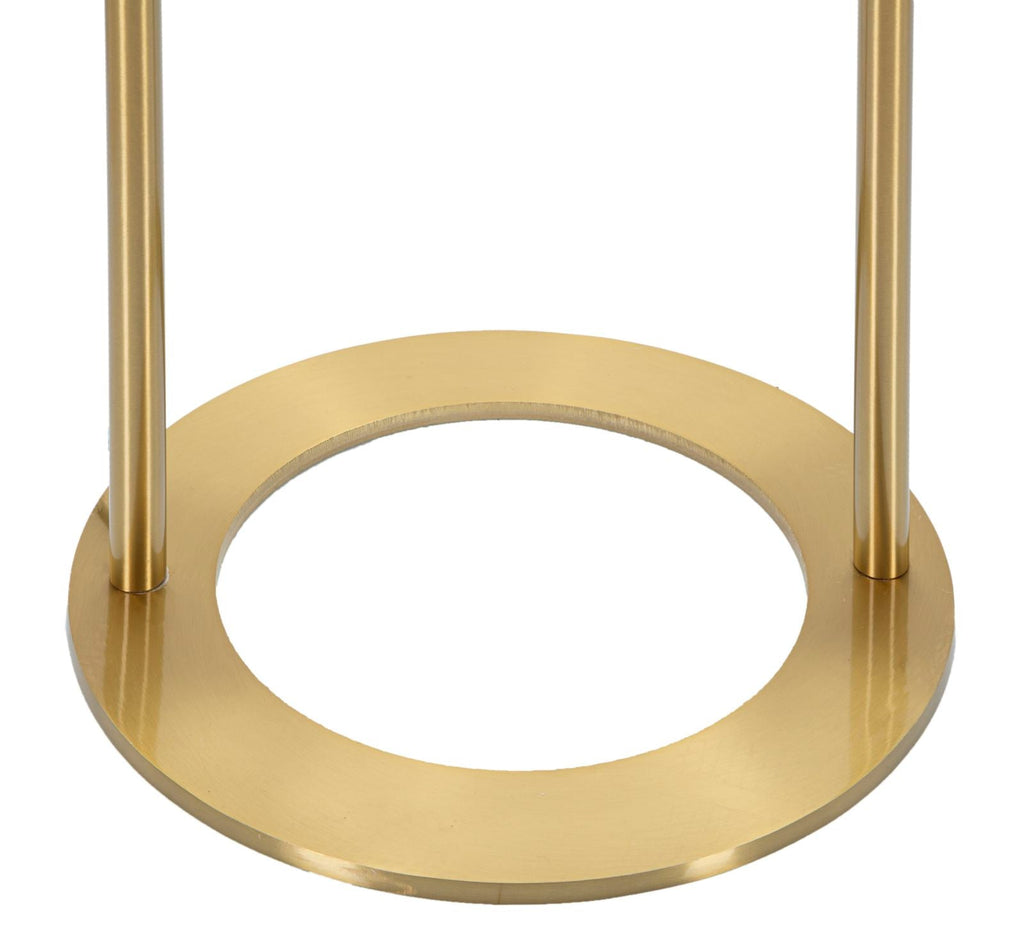 Candeeiro de Pé GLAMY ARC – Ø 28x168 cm – Dourado e Branco – Design Moderno