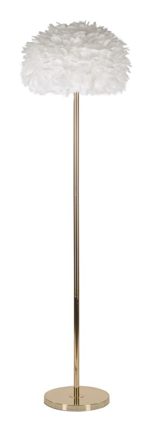 Candeeiro de Pé "Feathers Slim" – Ø43x170 cm – Branco e Dourado